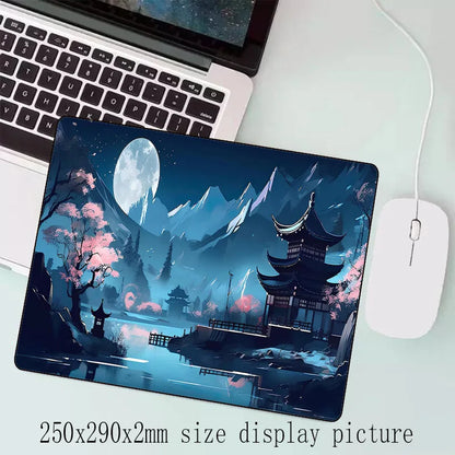 Sakura Scenery Large Anti-Slip Rubber Gaming Mouse Pad – Durable Thick Seam Edge Desk Mat for Office & Gaming