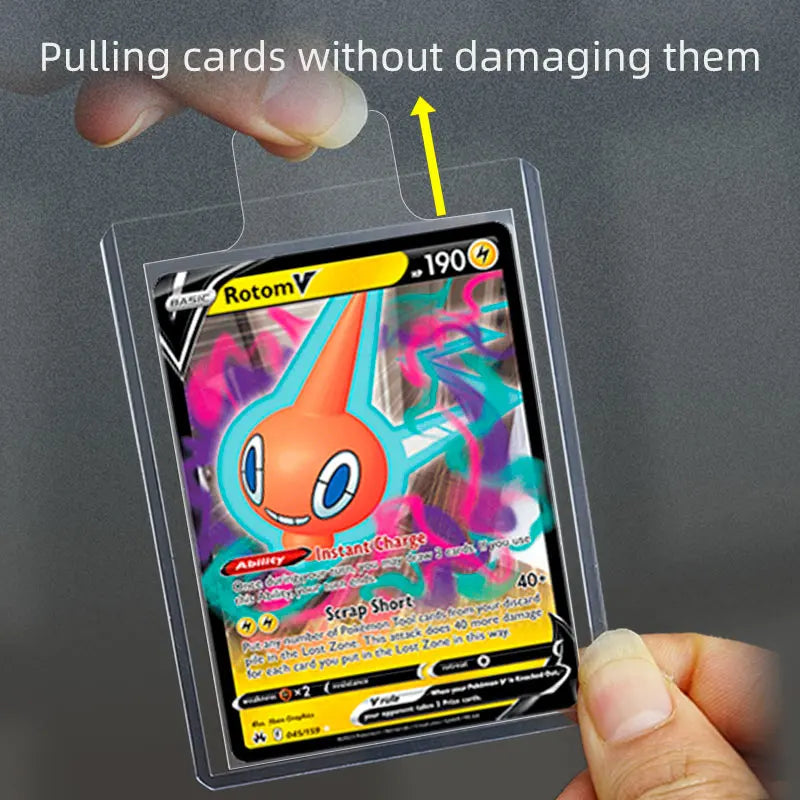 Pull Tab Sleeves for Toploaders & Card Savers – Semi-Rigid Card Holders for Pokémon & YuGiOh, Convenient Card Pickup