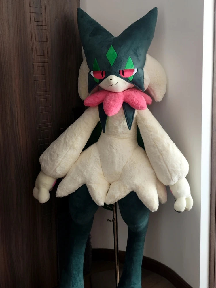 170cm Meowscarada Plush Doll — Pokemon Crystal Velvet Throw Pillow, Room Decor Anime Plush, Birthday & Christmas Gift