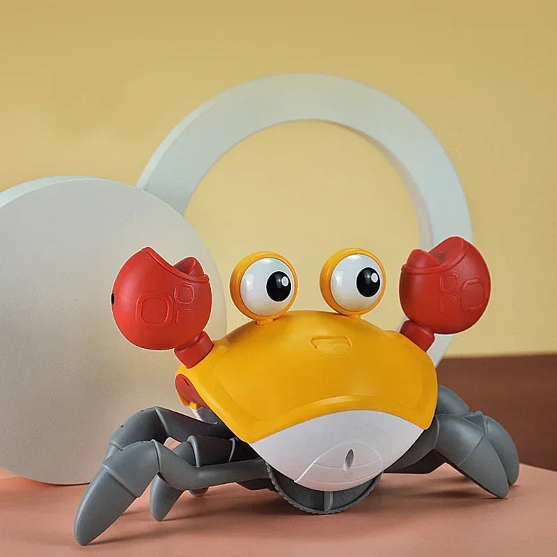 Kids Induction Crab & Octopus Crawling Toy – Electronic Musical Pets, Toddler Moving Toy that Avoids Obstacles, Party Gift