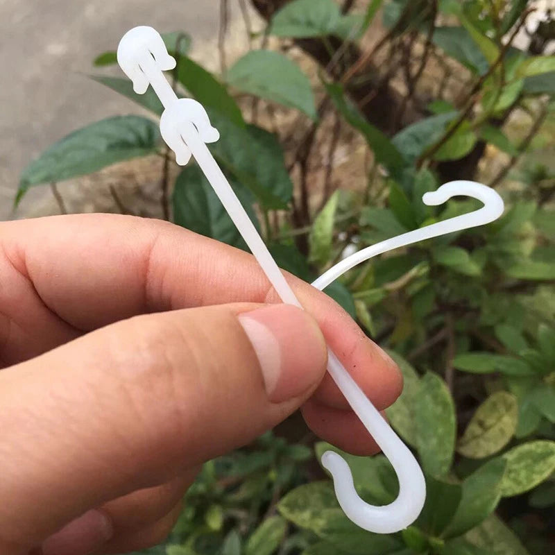 50pcs J-Shaped Fruit Cherry Tomato Ear Hook: Garden Plant Grape Support Vines Fastener Clips - Trellis Fixed Buckle Hook Included