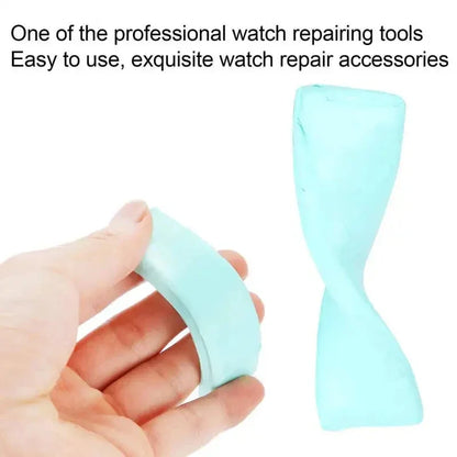 Watch Movement Cleaning Clay — Green Rubber Putty with Wooden Stick for Watchmakers & Repair Tool Accessories