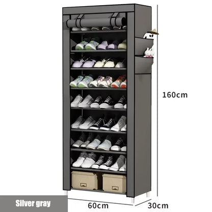 Non-Woven Multi-Layer Shoe Rack – Dormitory Door Cabinet, Space-Saving, Economical, Dustproof Home Storage Box