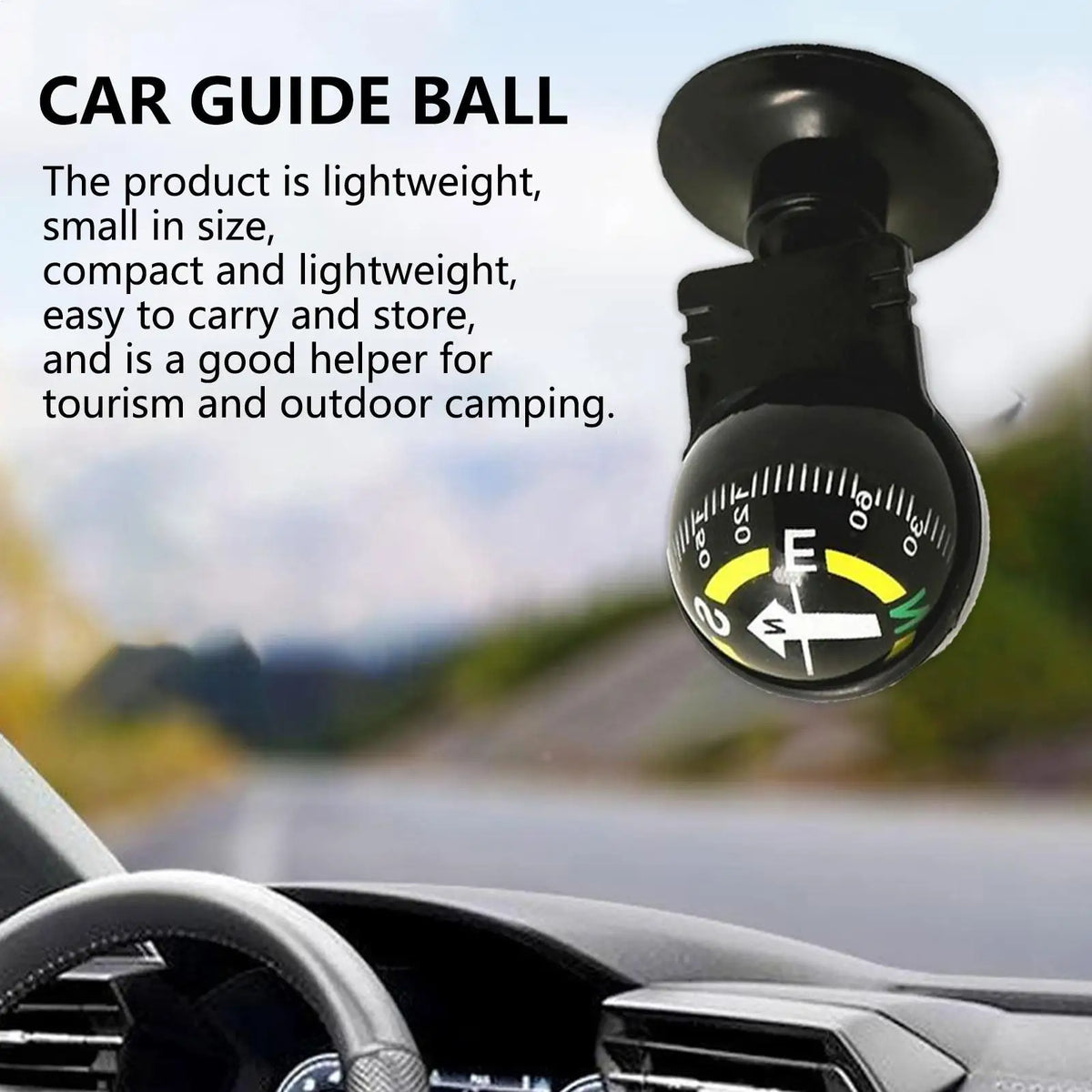 Automotive Car Compass Ball - Adjustable High-Precision Navigation Guide for Cars, Boats & Outdoor Hiking