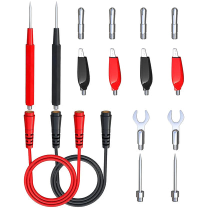 16PCS Multimeter Test Leads Kit - Replacement Test Wire Set with Alligator Clips, Banana Plugs Test Probes, for Multimeter