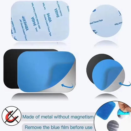 5/10-Piece Magnetic Metal Plate Stickers - Replacement Magnet Patches for Car Phone Holders, Tablets, and Mobile Phone Mounts