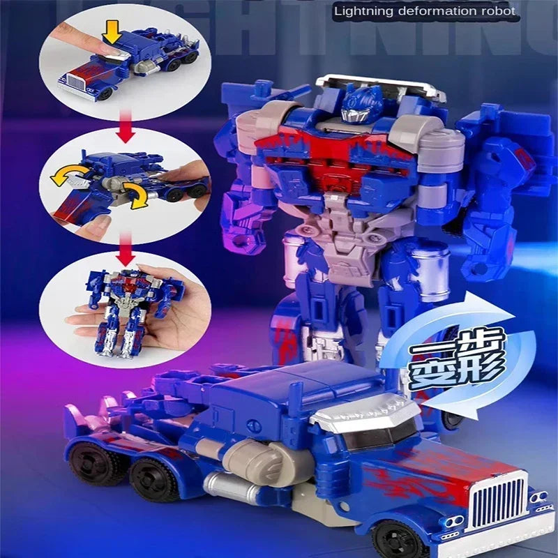 Transformation Car Anime Robot Toy – One-Step Deformation Puzzle Action Figure for Kids