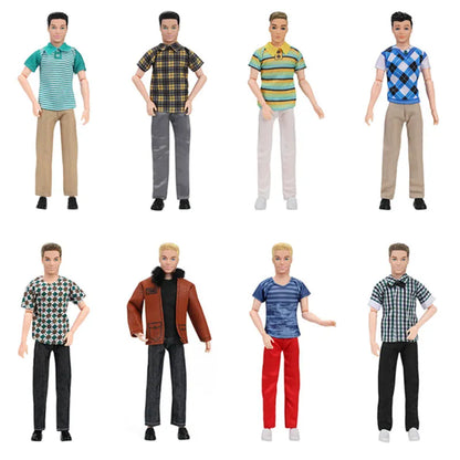 30cm Fashion Ken Doll – 1/6 Multi-Joint Movable Boyfriend with Clothes Suit, Dress-Up Toy for Kids