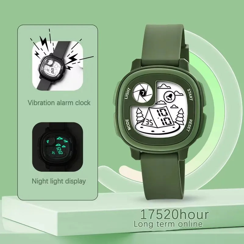 Children’s Digital Sports Watch - Waterproof Electronic Wristwatch with Alarm & Timer for Boys and Girls