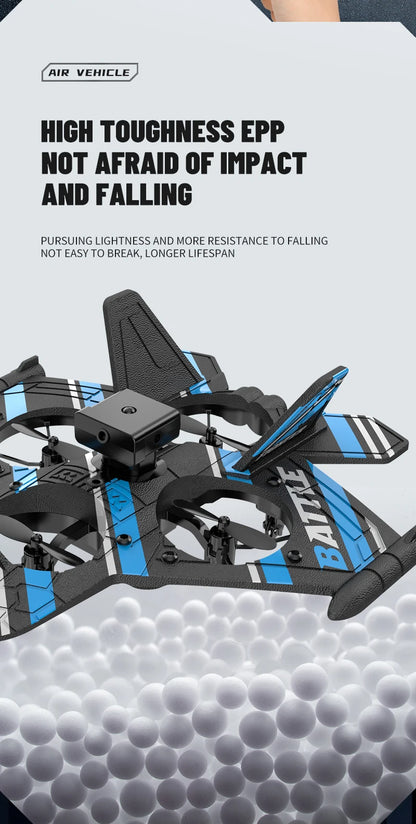 RC Plane with Camera – Remote Control Helicopter, Obstacle Avoidance, 2.4G EPP Foam Fighter Aircraft for Kids