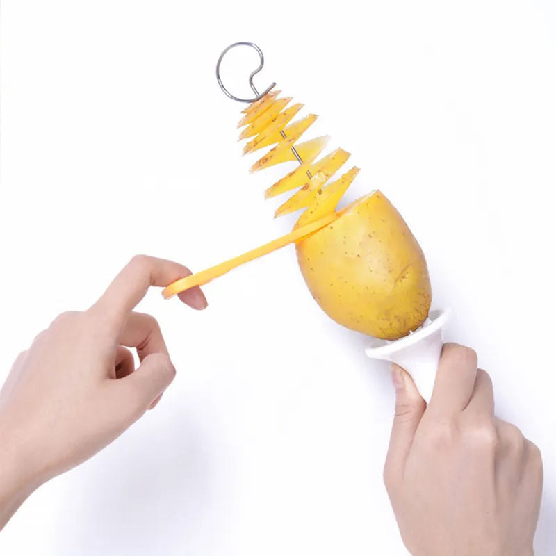 Spiral Potato Cutter - DIY Creative Fruit and Vegetable Spiral Slicer for Kitchen, Perfect for Twisted Slice Potato Tower and Whirlwind Potato Cuts