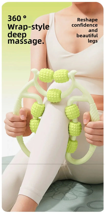 9/12/18-Round Circular Leg Massager – Muscle Stretching & Slimming Roller Clamp for Legs