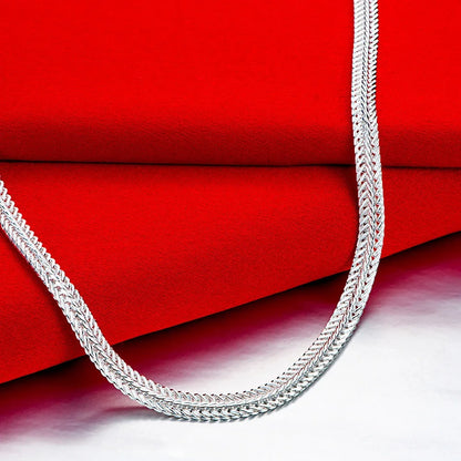 925 Sterling Silver Snake Chain Necklace — Noble Designer Jewelry for Women & Men, Wedding & Engagement Gift, 50/60cm