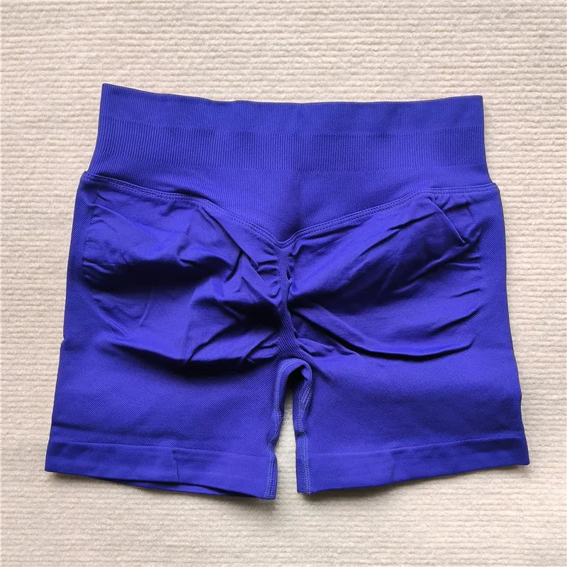 Women’s Gym Impact Running Shorts — Seamless Scrunch Butt Biker & Yoga Athletic Leggings