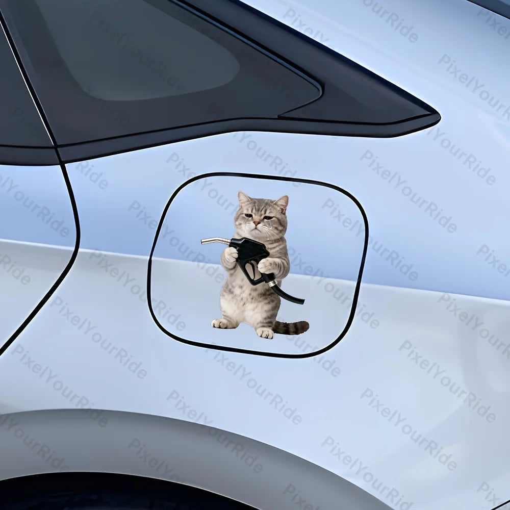 Tearful Emo Cat Car Sticker – Funny Waterproof Vinyl Decal for Cars, Motorcycles, Fuel Tank Caps & Windows