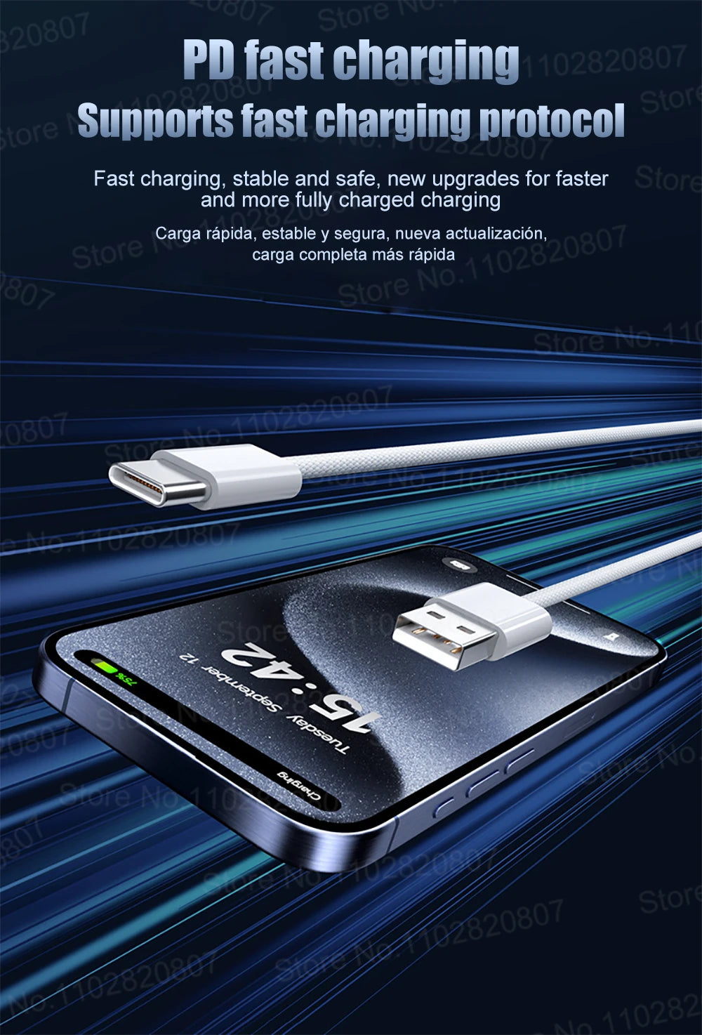 35W USB-C CarPlay Cable for iPhone 16 15 Pro Max – Fast Charging & Data Transfer