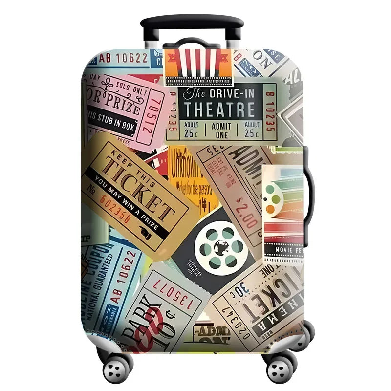 Stretch Fabric Luggage Cover — Dustproof Suitcase Protector for 18-32 Inch Travel Bags