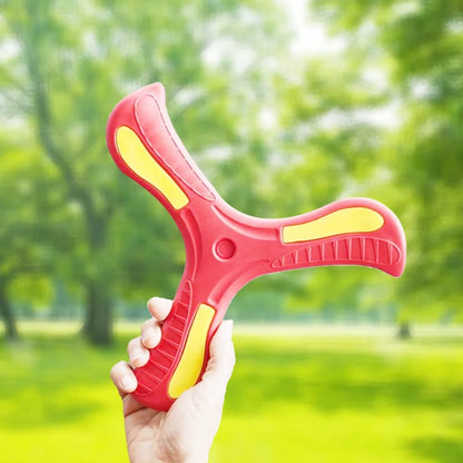 Soft Three-Leaf Boomerang Flying Disc - Interactive Outdoor Sports Toy for Kids and Adults, Fun Gifts and Active Play