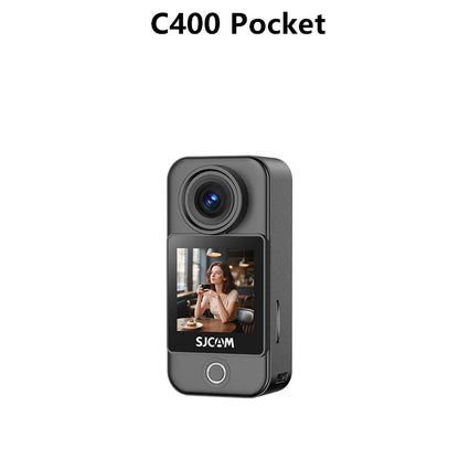 SJCAM C400 Action Camera Combo 4K Sport DV – Dual Touch Screen Vlog Camera with 7H Battery & Accessory Kit