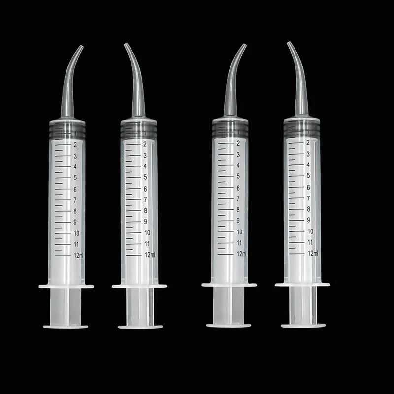 Elbow Syringe Bird Feeding Tool - 12ml Needleless Plastic Medicine Feeder for Pigeon Chick Hand Feeding
