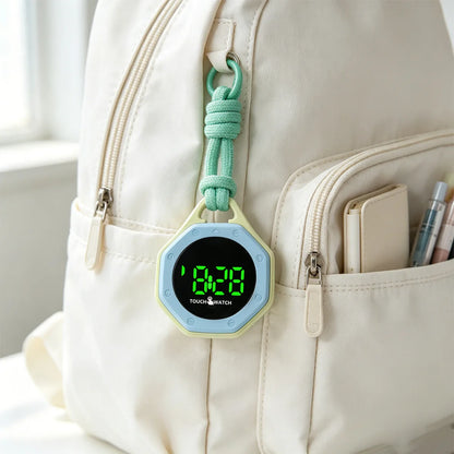 Trendy Electronic Pendant Watch - Simple Backpack Hanging Watch for Middle and High School Students