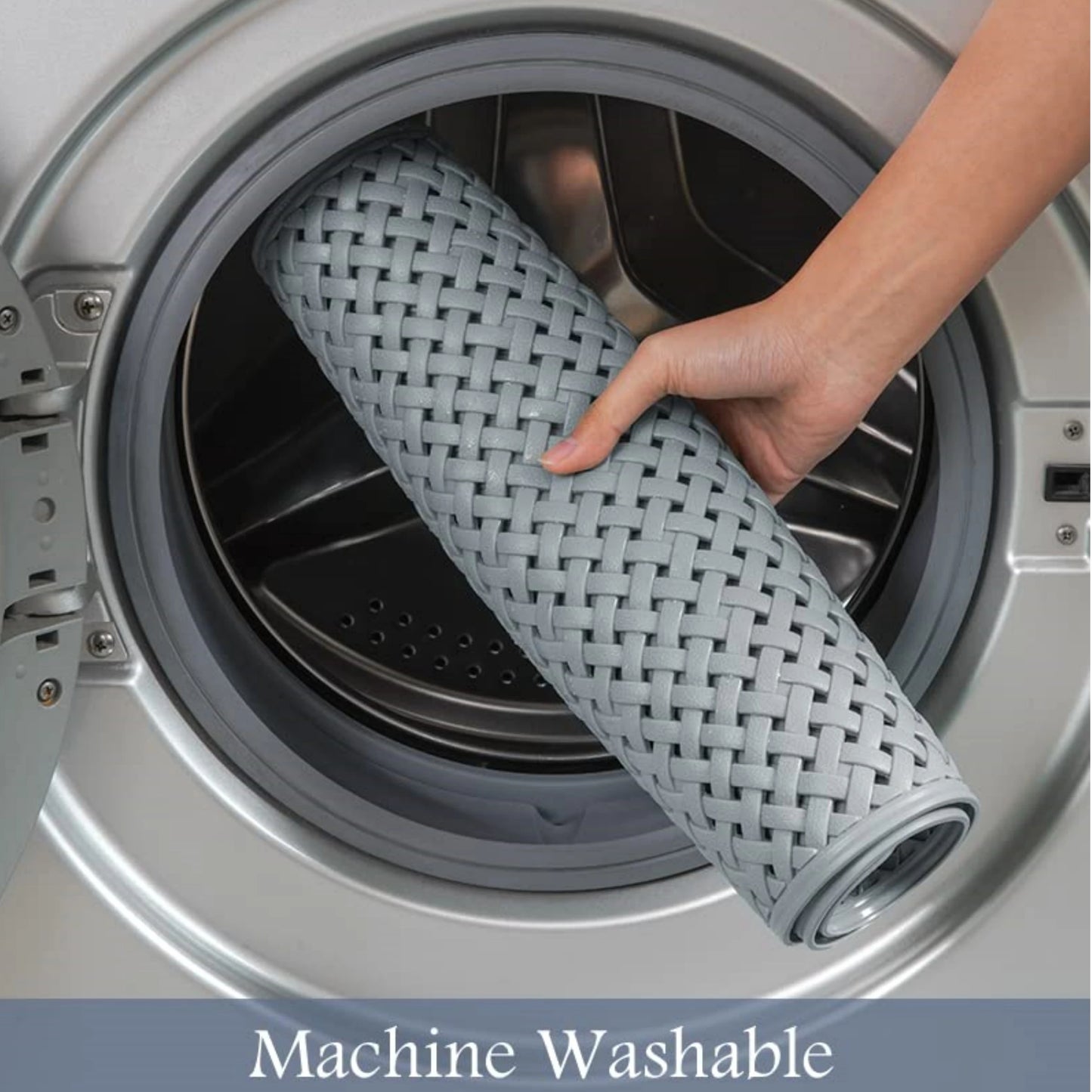 Non-Slip Bath Mat with Suction Cup, Drain Hole, and Soft Machine-Washable Design - Ideal for Children's Safety in the Shower