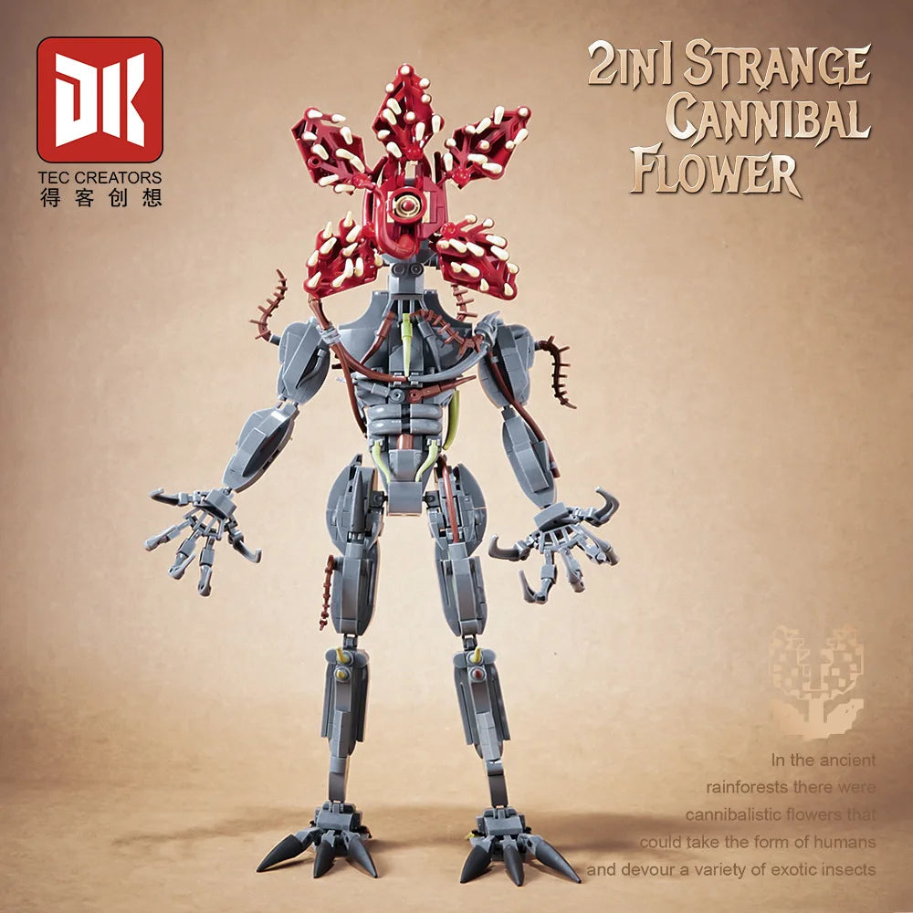 Orchid Monster Building Blocks Set — Stranger Things Demogorchid Idea Bricks Toy for Kids’ Birthday & Christmas Gifts