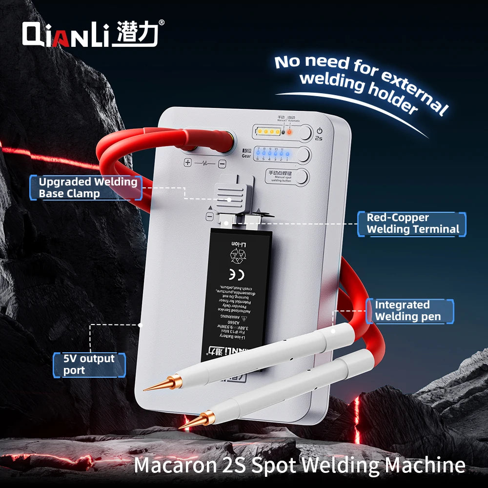 Macaron Portable Spot Welding Machine – Double Pulse Battery Welder for Mobile Phone & DIY Projects
