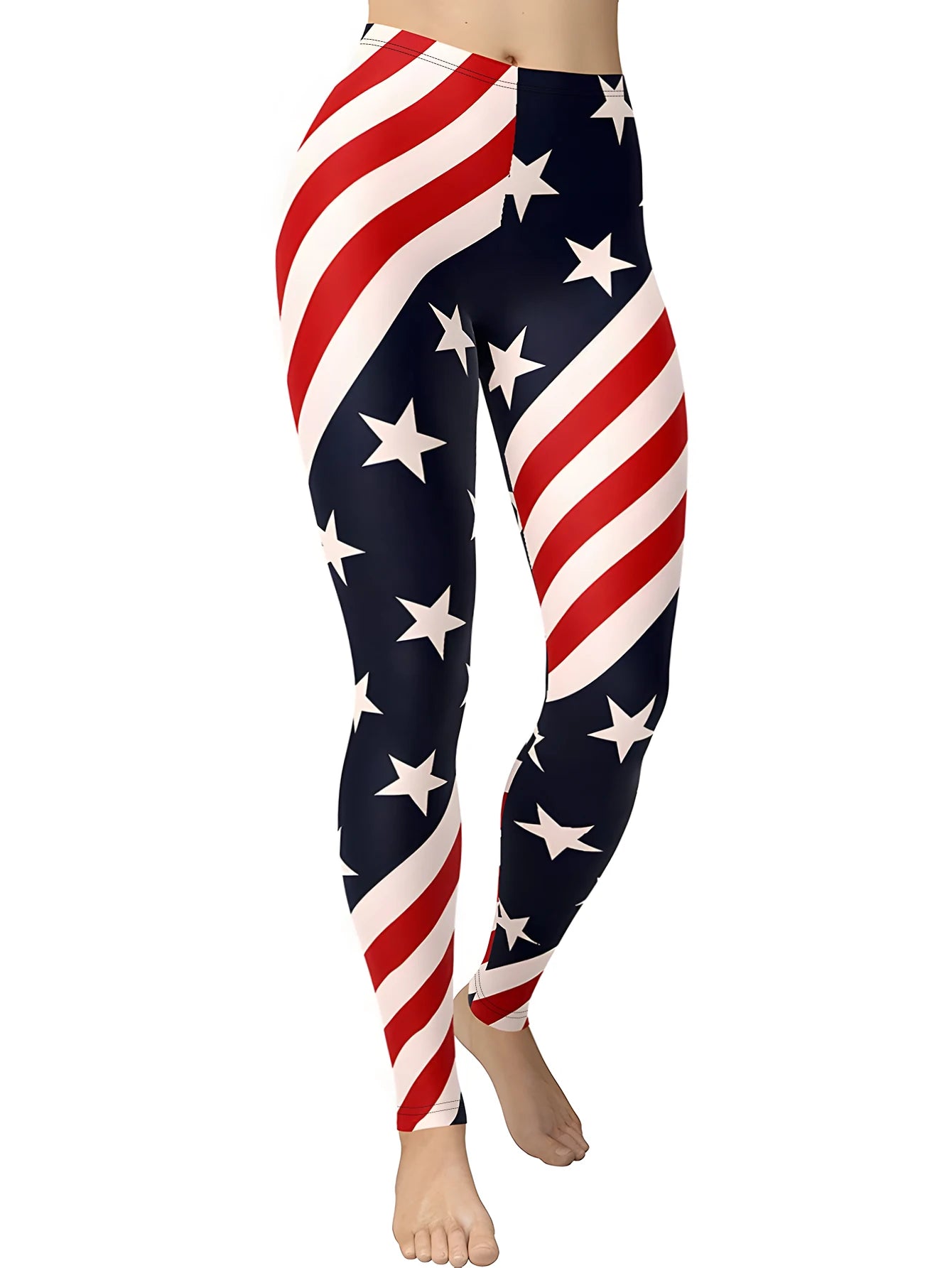 Women High Waisted Printed Yoga Leggings, Elastic Gym Sports Pants for Running Fitness & Casual Activewear Butt Lift Fit