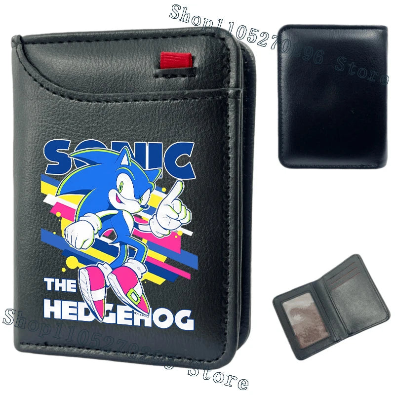 Sonic & Shadow Cartoon Wallet – Anime Multi-Card Vertical Holder, Portable Slim Card Pack, 2026 New Fashion Gift Wallet