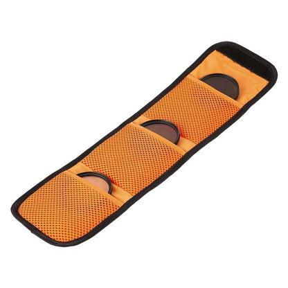 Portable Camera Lens Filter Bag – 3-Pocket Pouch for 82mm ND, UV & CPL Filters