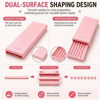 3D Nail Art Gel Bead Roller Set -  Clay Ball Maker Tool for 2mm 3mm 4mm 5mm 3D Flowers