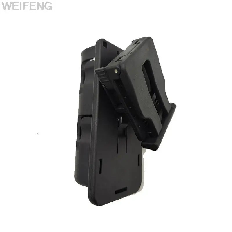360° Rotating Tactical Flashlight Holster Pouch – MOLLE Belt Clip LED Torch Holder Case