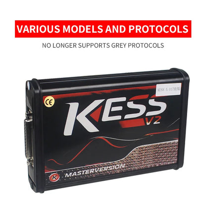 Online Unlimited KESS 2.80 EU Red & KTAG V7.020 OBD2 ECU Chip Tuning Tools – 4 LED Programmer with Version 5.017 Software