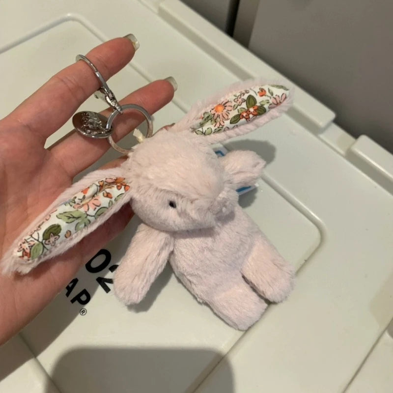 Hot Fun Marshmallow Keychain – Cute Two-Tone Cotton Candy Soft Bag Pendant, Doll Accessory for Xmas Gifts