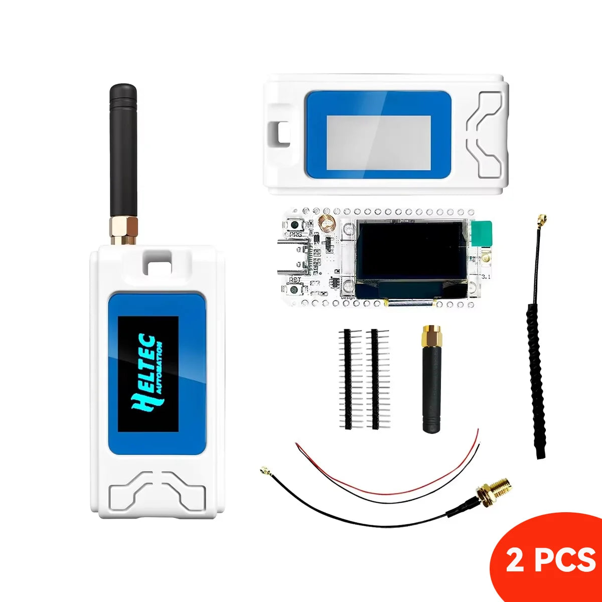 Heltec ESP32 LoRa V3 Development Kit - SX1262 CP2102 Board, Meshtastic & LoRaWAN Node with Protective Case and Antenna