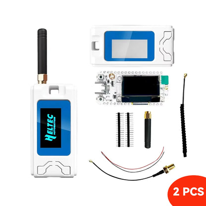 Heltec ESP32 LoRa V3 Development Kit - SX1262 CP2102 Board, Meshtastic & LoRaWAN Node with Protective Case and Antenna