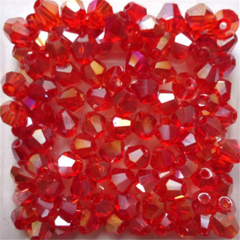 Isywaka 3–8mm Austria Crystal Bicone Glass Beads – Colorful Faceted Loose Spacer Beads for DIY Jewelry Making, Bracelet & Charm Craft Supplies