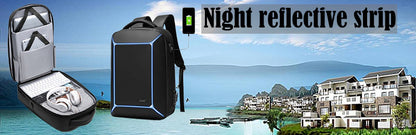 LED Locomotive Laptop Backpack — Business Travel & Outdoor Cycling Backpack with Display Screen, Unisex