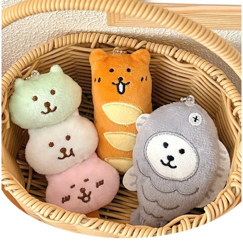 Cute Food Plush Pendant Bag Keychain - Creative Decorative Hanging Charm 1/3 Pcs