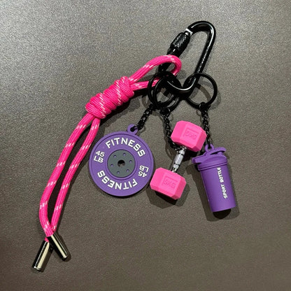 Fitness Keychain - Gym Lover Sports Charm for Workout Bags & Water Bottles