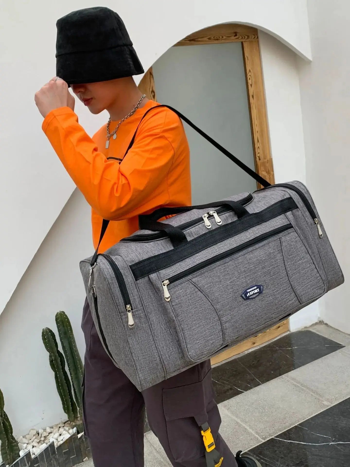 Oxford Waterproof Men’s Travel Duffle Bag – Large Capacity Hand Luggage for Business, Weekend, and Fitness Trips