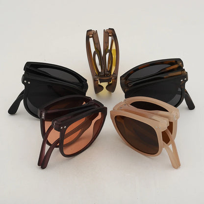 UV400 Polarized Folding Sunglasses – Anti-UV Oval Frame for Men & Women