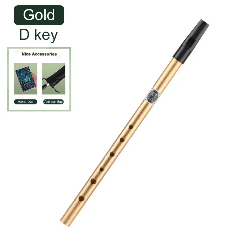 Irish Tin Whistle – Key of C/D Penny Whistle, Easy-to-Learn Classical Instrument for Beginners
