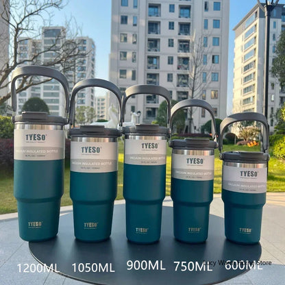 Tyeso Stainless Steel Coffee Cup Thermos – Double Layer Insulated Travel Mug Vacuum Flask for Hot & Cold Drinks, Car Water Bottle