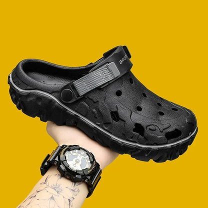 2025 Lightweight EVA Men’s Clogs – Breathable Beach & Work Sandals, Durable Plastic Slip-On Mules Wholesale Shoes