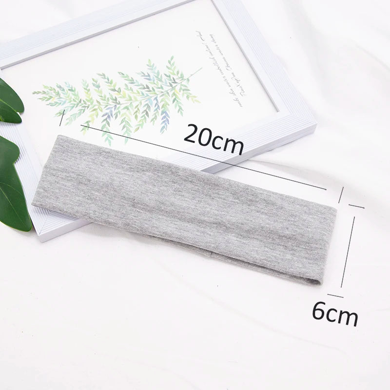 Elastic Cotton Hairband – Solid Fashion Headbands for Women & Men, Running, Yoga & Makeup Accessories