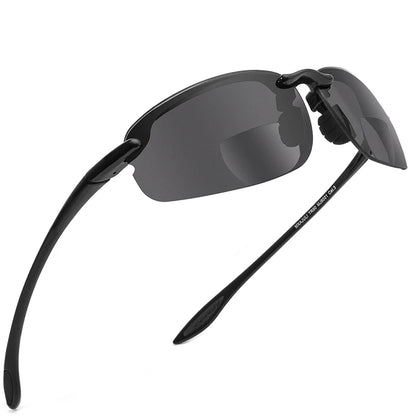 MAXJULI Bifocal Sunglasses for Men & Women - Ultra Lightweight TR90 Frame, UV Protection & Sun Reading Glasses (8001)