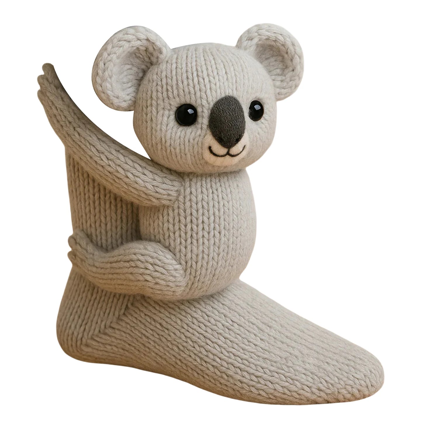 3D Knitted Animal Hug Socks - Cute Cozy Koala, Panda, Cat & Sloth Novelty Socks for Women