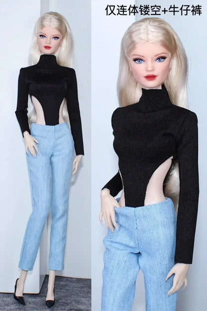 1/6 Doll Clothes Set — New Dress & Sweater Outfit for 30cm Xinyi FR ST BB Dolls, Doll House Accessories